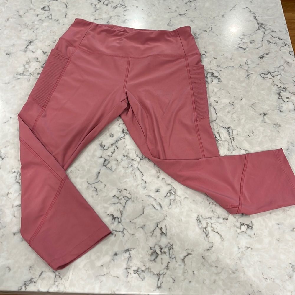 Vogo Athletica Women Large Pink Yoga Pants Leggings Athletic Compression Workout